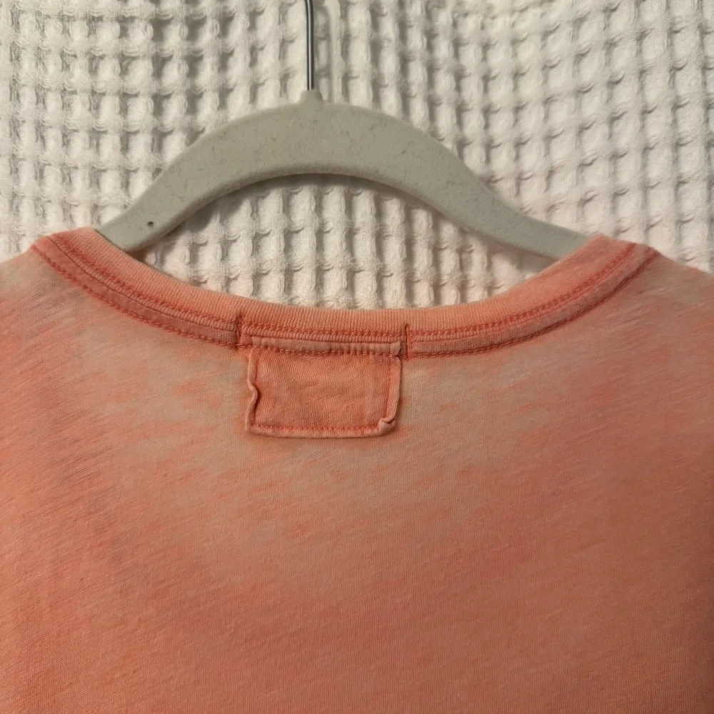 Free People | We the Free | Peach Orange Crew Neck Short Sleeve Tee Shirt | XS